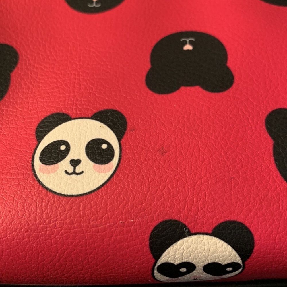 BETSEY JOHNSON PANDA PURSE BAG Preowned Crossbody or Handbag Hot Pink/Black - Picture 8 of 11